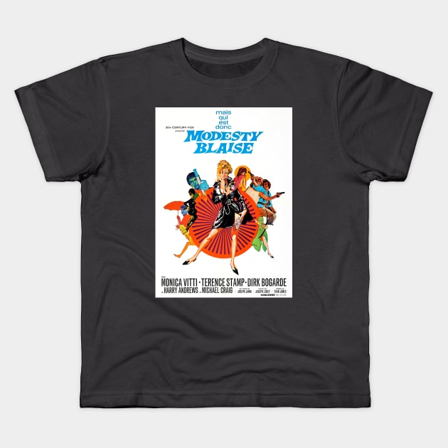 Modesty Blaise (1966) Kids T-Shirt by Scum & Villainy